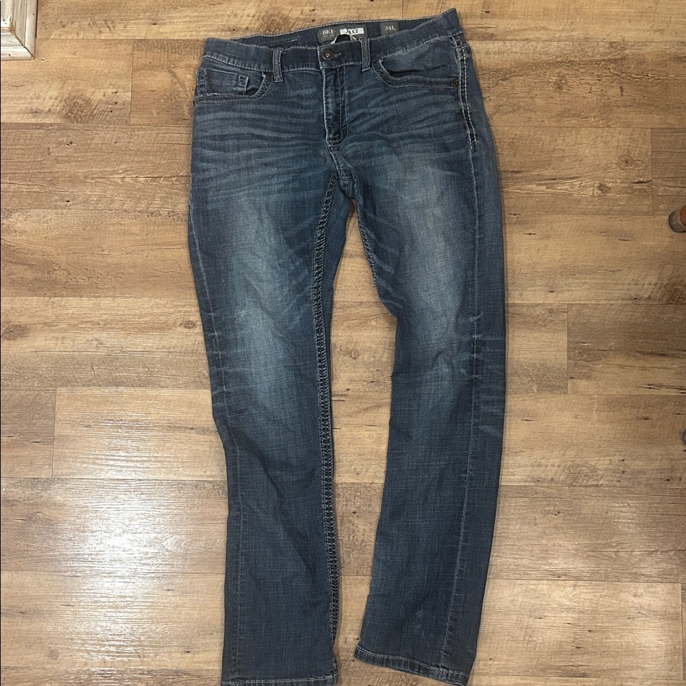 BKE Men's Dark Wash Slim Jeans
